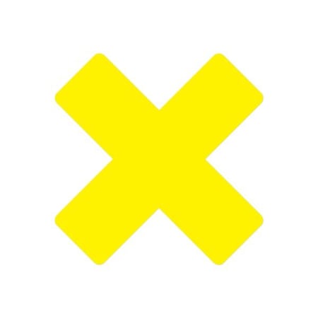 Ergomat DuraStripe Mean Lean 6inx6inx2in Round Xfts Yellow, 30PK DSML-XR6-Y-KIT